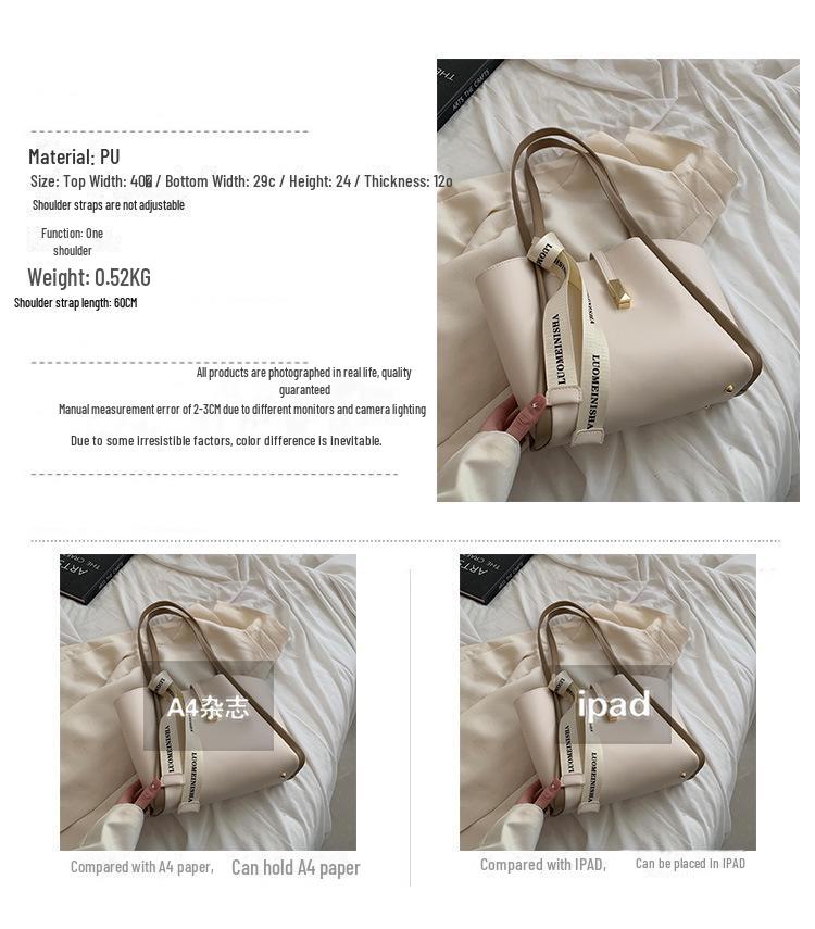 Стильная вместительная женская сумка-тоут 2025 года: Модная, универсальная сумка через плечо для поездок на работу и занятий