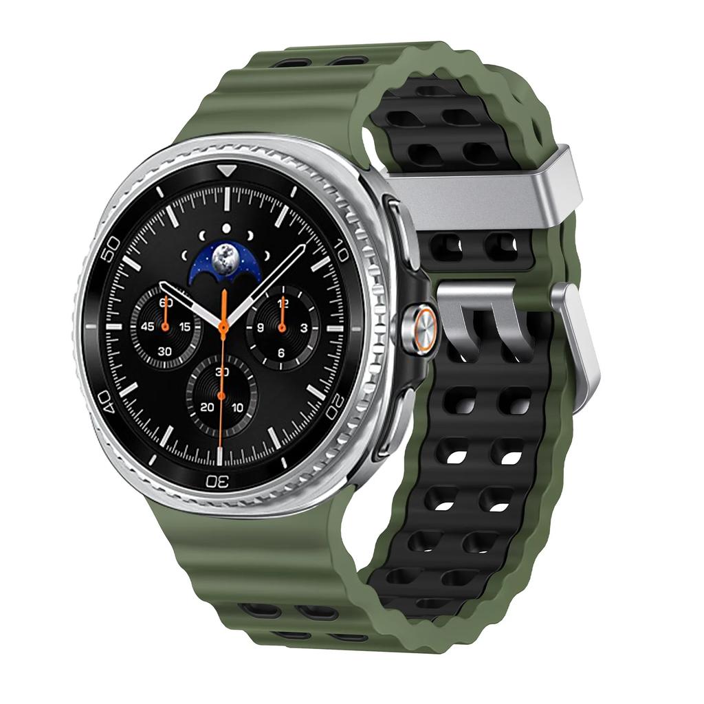 Двухцветный силиконовый ремешок для Samsung Galaxy Watch 8/8 Classic Sport дышащий браслет Для Galaxy Watch 8 40/44 мм силиконовый ремешок