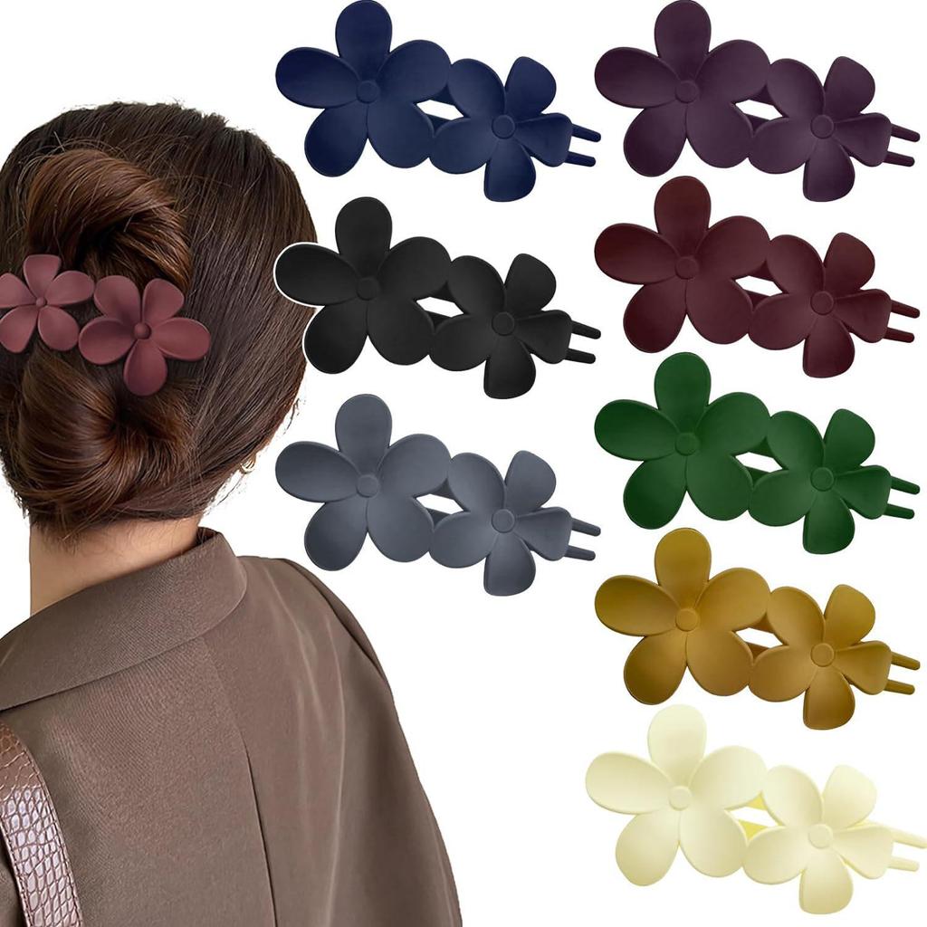 High-End Matte Flower Duckbill Hair Clip for Elegant Updos