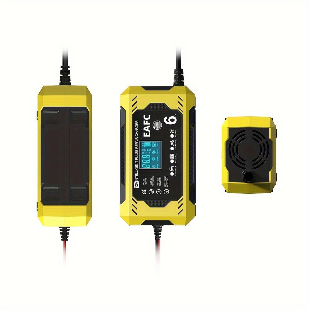 Автомобильное зарядное устройство для аккумулятора, 12 В 6 А интеллектуальное зарядное устройство для аккумулятора, автоматическое устройство для поддержания заряда аккумулятора 12 В 24 В для автомобиля, грузовика, мотоцикла, газонокосилки, морского свинцово-кислотного аккумулятора