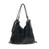 Denim Bag For Women With Zipper Closure And Inner Pockets For Daily