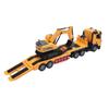 RC Semi Truck Excavator Toy Set Educational Dual Remote Control Powered Battery 2 in 1 Construction