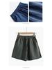 Women's Wide-Leg Cotton Linen Shorts: Trendy Spring/Summer Casual Bermudas for Sports or Home.