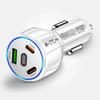 Автомобильное зарядное устройство 3 в 1 мощностью 90 Вт QC3.0 PD Type C USB для быстрой зарядки мобильных телефонов iPhone Xiaomi Samsung Автомобильное зарядное устройство Адаптер Инструменты
