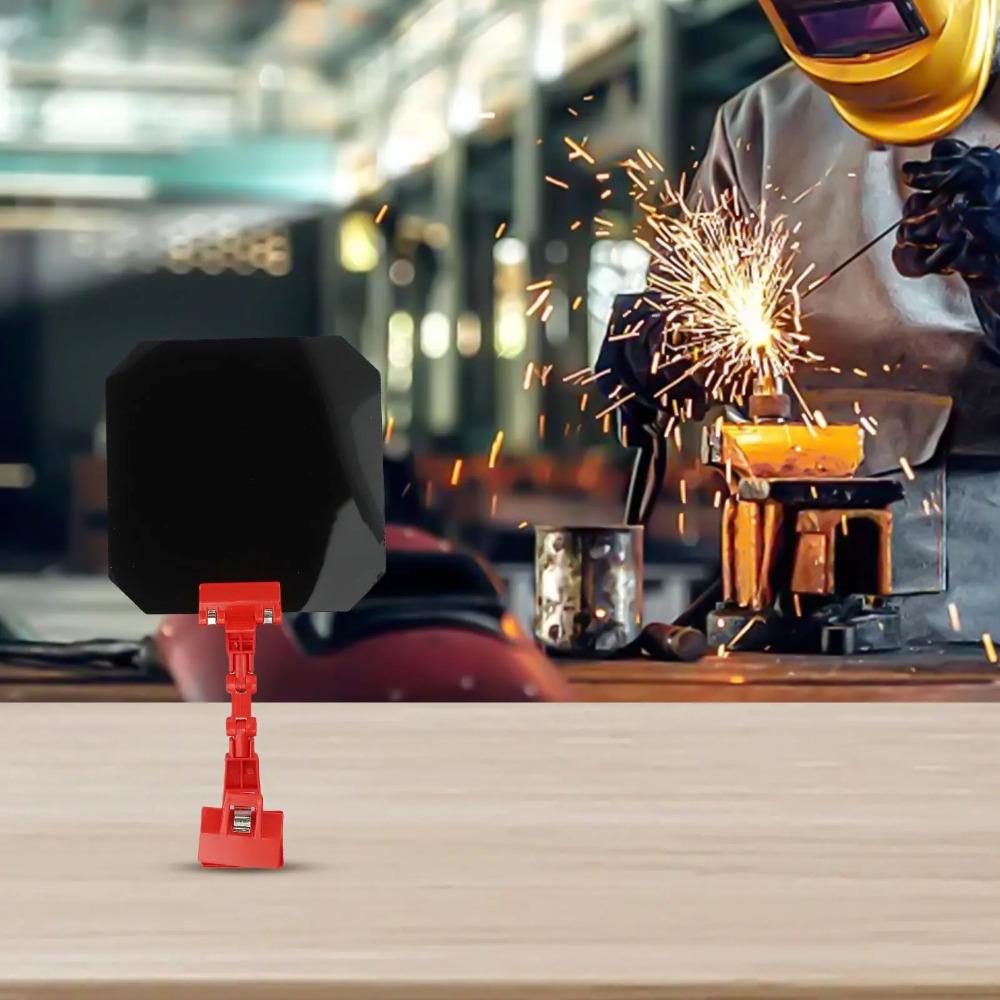 Сварочная маска-щиток с защитой от бликов, портативная, поворотная, светозащитная пластина, регулируемый зажим, сварочная защитная крышка