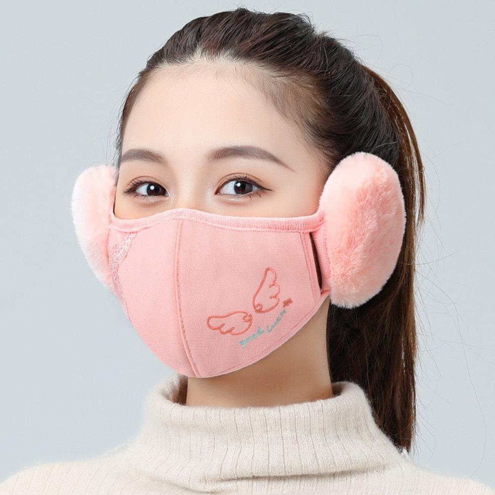 Thermal Earmuffs Mask Simple Windproof Dustproof Earflap Wrap Mask Ear Warmer Earflap Fleece Winter Mask