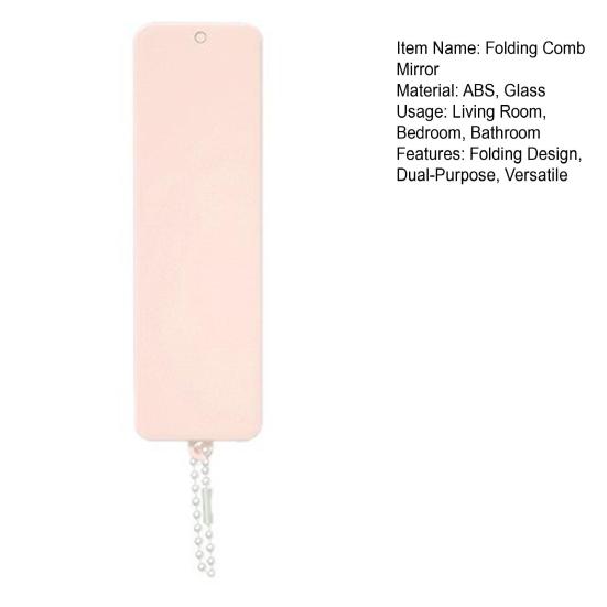 Folding Comb Mirror with High-Definition Glass 2 In 1 Portable Compact Design Portable Grooming