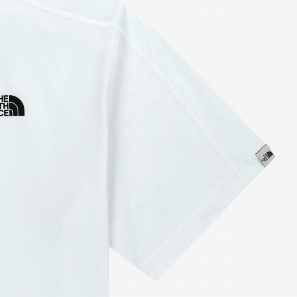 [Официальный North Face] Nt7ur15j White Label Гибридная вафельная футболка с коротким рукавом с круглым вырезом Белый
