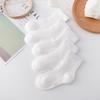 Детские сетчатые носки средней длины из чистого хлопка, весна-лето, для мальчиков и девочек, тонкие белые носки, дышащие носки для младенцев, 5 пар