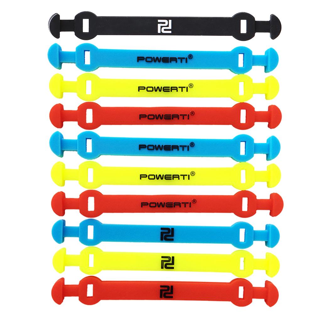 10Pcs Elastic Tennis Racket Damper Silicone Straps Tennis Racket Vibration Absorbing Shock Reducing Strips