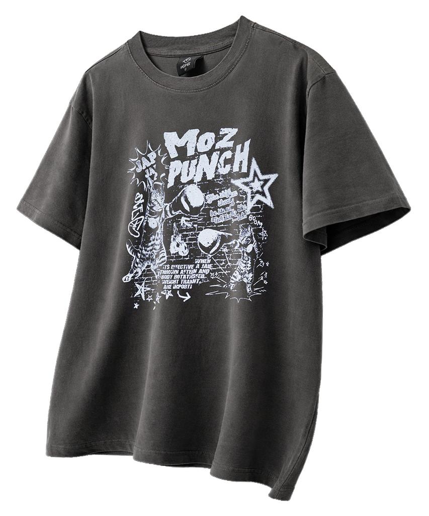 MOZMOZ [Set] Graphic Pigment Oversized Short Sleeve T-Shirt Part02