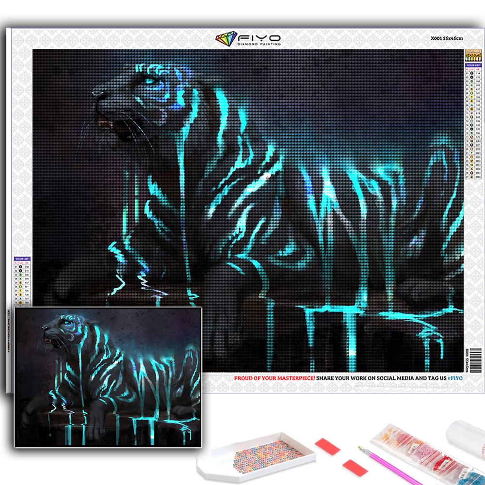 DIY 5D алмазная живопись свирепые животные набор для вышивки крестом полная дрель вышивка мозаика художественная картина стразы подарок