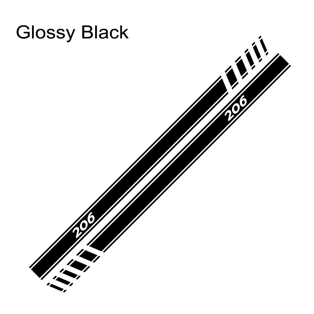 Car Side Line Stickers Tuning Accessories Vinyl Film Decals for Peugeot 206 DIY Auto Sports Decal Graphics Wrap Accessories