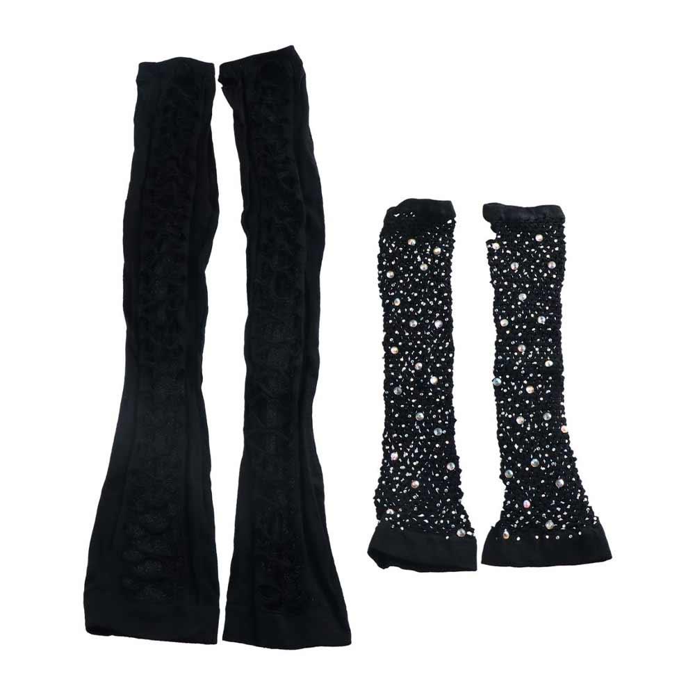 Перчатки для выпускного вечера Перчатки со стразами Длинные перчатки Сетчатые перчатки Винтажные Девушка