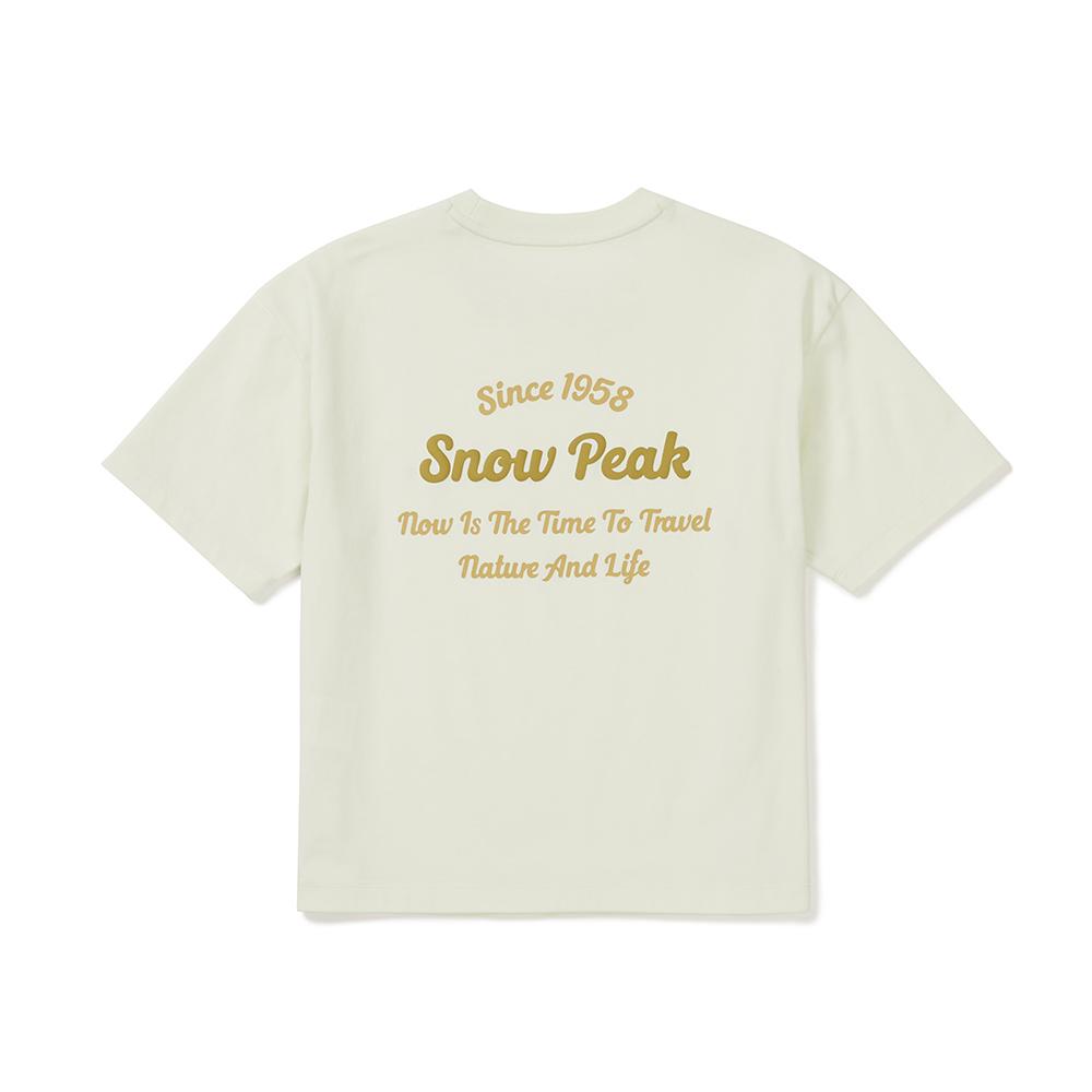 [Snowpeak] Aerocool Women's Color Semi-Crop Short-Sleeve T-shirt Lime Mint (S25MWFTS77)