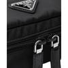 Prada Re-Nylon Enamel Triangular Metal Logo Zipper Closure Regenerated Nylon Storage Bag Medium Unisex Couple Style Black