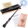Harry Potter Glowing Wand Glowing Magic Wand Set Ribbon Box with Spell Admission Wax Highly Restored Magic Wand Birthday Gift Magic Props (with