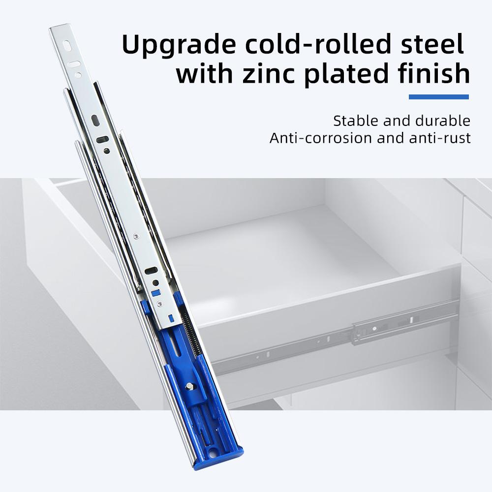 Aoresac 2 шт. направляющие для выдвижных ящиков с мягким закрыванием, сверхмощные стальные направляющие для нижнего крепления ящика, шарик 12 дюймов