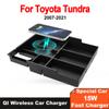 15 Вт зарядное устройство для телефона с центральным управлением, беспроводное зарядное устройство для Toyota Tundra 2007-2021, автомобильные коврики, аксессуары