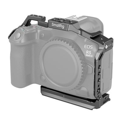 Клетка SmallRig для Canon R5 Mark, Алюминиевый сплав, Видеоклетка для камеры с креплением для холодного башмака и быстросъемной пластиной II, Крепление, Резьбы 1/4"-20 3/8"-16,