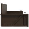 Hanging Swing Bench Brown 119x56x48 cm Poly Rattan