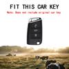 Leather Car Key Case Cover Fob For VW Volkswagen Polo Tiguan Passat B5 B6 B7 Golf MK Jetta Skoda Kodiaq Superb Octavia Seat Etc
