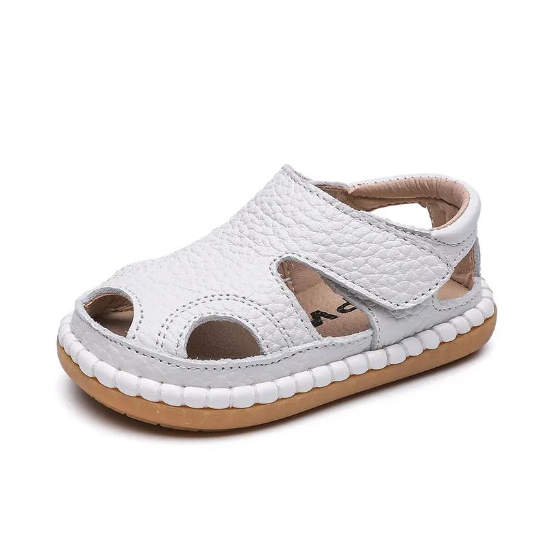 Sandalias Cowhide Baby Shoe Summer Baby Walking Shos Sandals for Girl Boy Breathable Beach Shoe Comfortable Soft Sole Kdis Shoes