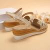 Летняя мода сандалии на танкетке с открытым носком женские повседневные удобные нескользящие пляжные туфли женские легкие прогулочные сандалии больших размеров
