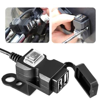 12-24 В/9-90 В два USB-порта, зеркало заднего вида на руль мотоцикла, зарядное устройство для телефона