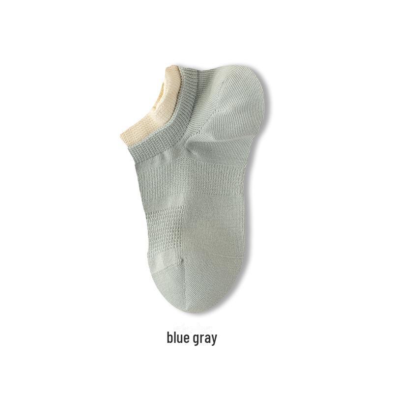 Женские нескользящие невидимые носки-лодочки с двухслойным дизайном - дышащая сетка для весны и лета