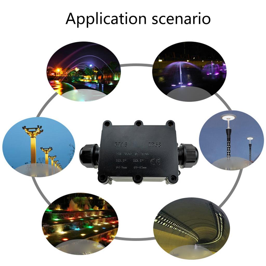G713 IP68 водонепроницаемая распределительная коробка электрическая 2/3/4/5/6-канальная корпусная коробка кабельная соединительная линия защита для проводки