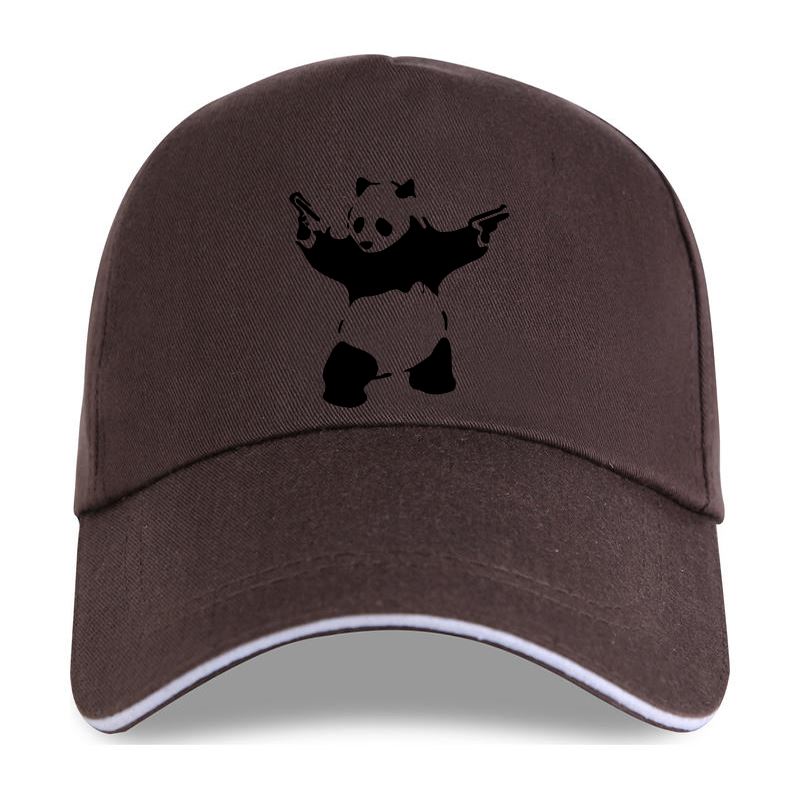 2022 Cap Hat Banksy Graffiti Wall Art Pandamonium Armed Panda Black For Men Anime Clothes Oversized Baseball Cap Graphic