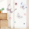 Самоклеящиеся наклейки на стену в виде бабочек, винтажные настенные наклейки для декора дома, теплая эстетика настенного искусства для спальни, гостиной, общежития
