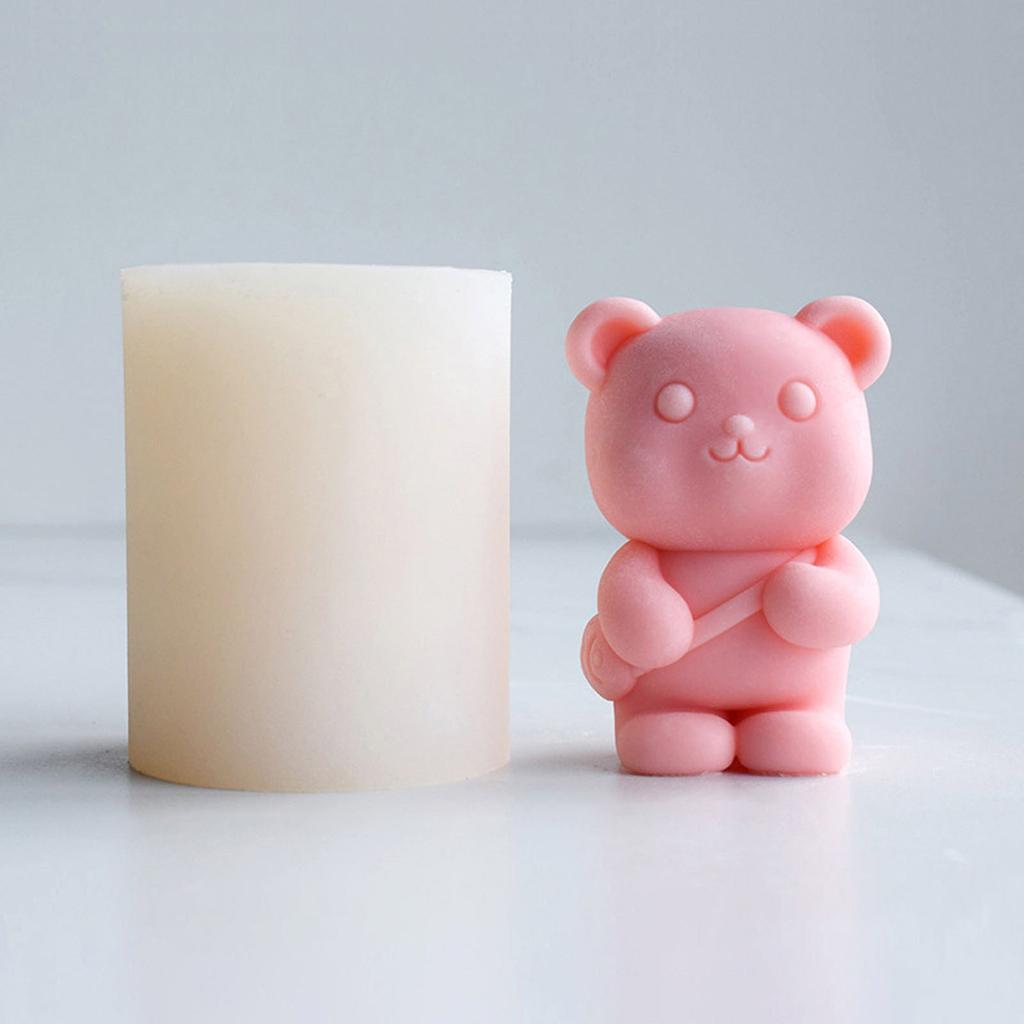 3D форма для свечи в форме медведя «сделай сам», силиконовая глина, форма для мыла для изготовления свечей, инструменты для украшения шоколадного торта ручной работы