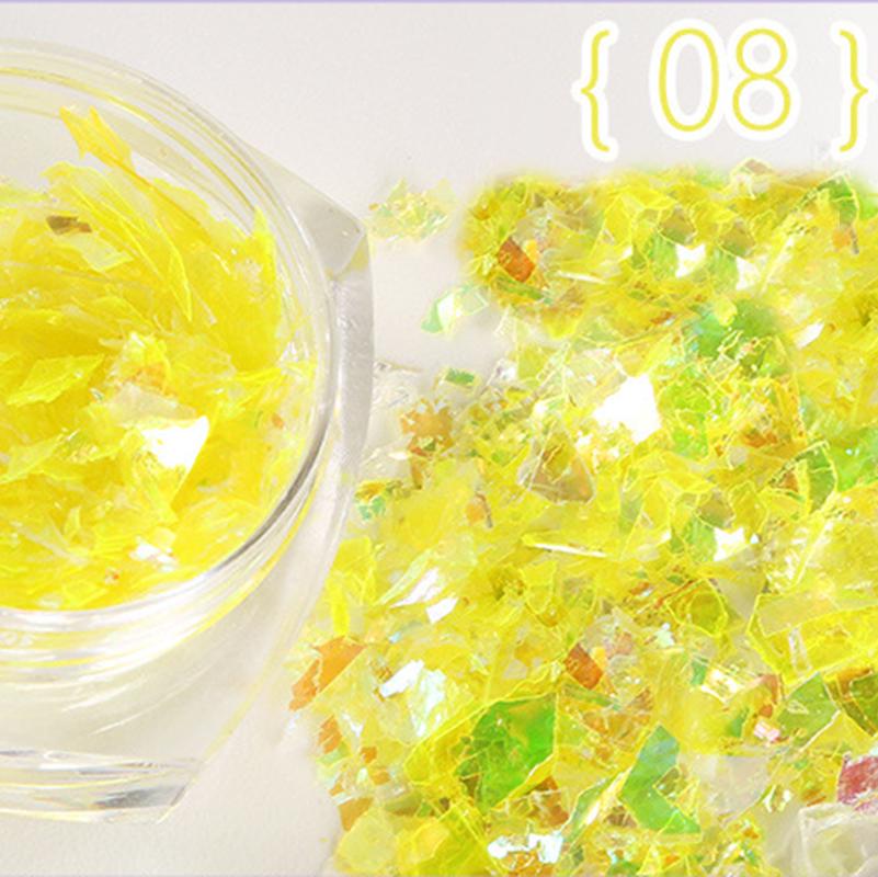 12 Color Irregular Shell Paper Nail Art Glitter Nail Sticker Small Sequin Decoration Tool