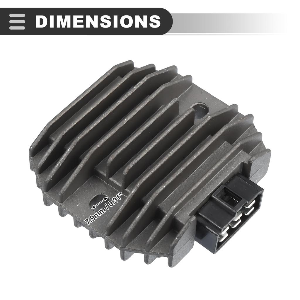 Регулятор-выпрямитель Motoforti для мотоцикла Kawasaki KLX250SF 2009-2010, Номер детали 210660027, Металл и пластик, Черный и темно-серый, 1 штука