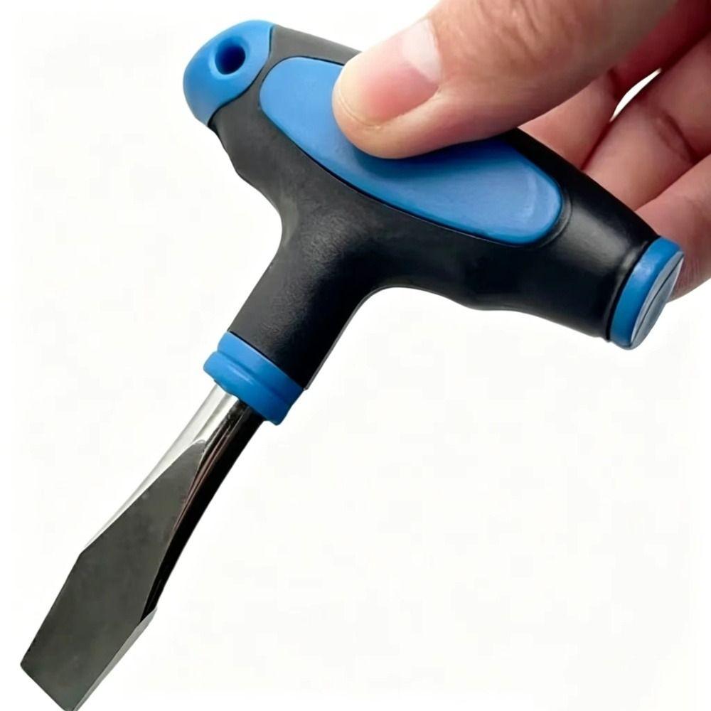 1Pcs Rubber Grip T Handle Screwdriver 10mm Slotted Screwdriver for Quick Release Plate