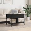 VidaXL Table Basse, Bout de Canapé avec Pieds Réglables, Table d'Appoint avec Rangement Salon Intérieur, Moderne, Noir Bois 845361