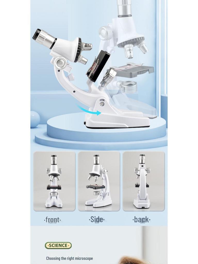 1200x Microscope Set for Kids - Portable Science Experiment Kit for Elementary Students