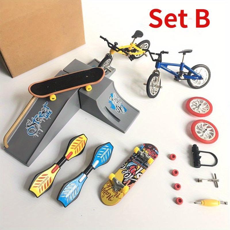 1 комплект детского двухколесного мини-самоката, развивающие игрушки, велосипед, скейтборд для пальцев, детский подарок на день рождения