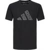 Adidas Печатный логотип, дизайн букв, дышащая, приятная для кожи спортивная, фитнес-футболка с круглым вырезом и коротким рукавом, футболки унисекс, черный цвет ADICLTSPSTK-BGY
