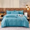Легкий роскошный комплект постельного белья из четырех предметов из утолщенного хлопка, длинноволокнистый хлопок с вышивкой и начесом, пододеяльники