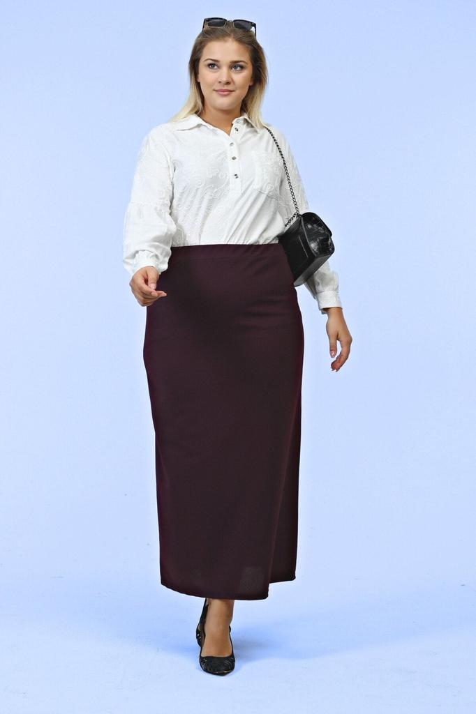 Женская стильная юбка большого размера с эластичной резинкой на талии Юбка больших размеров на подкладке из стальной трикотажной ткани черного цвета