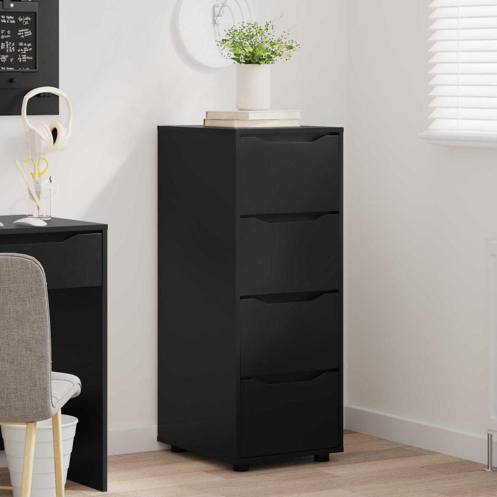 Storage Cabinet Black 40 x 48 x 105 cm Particleboard