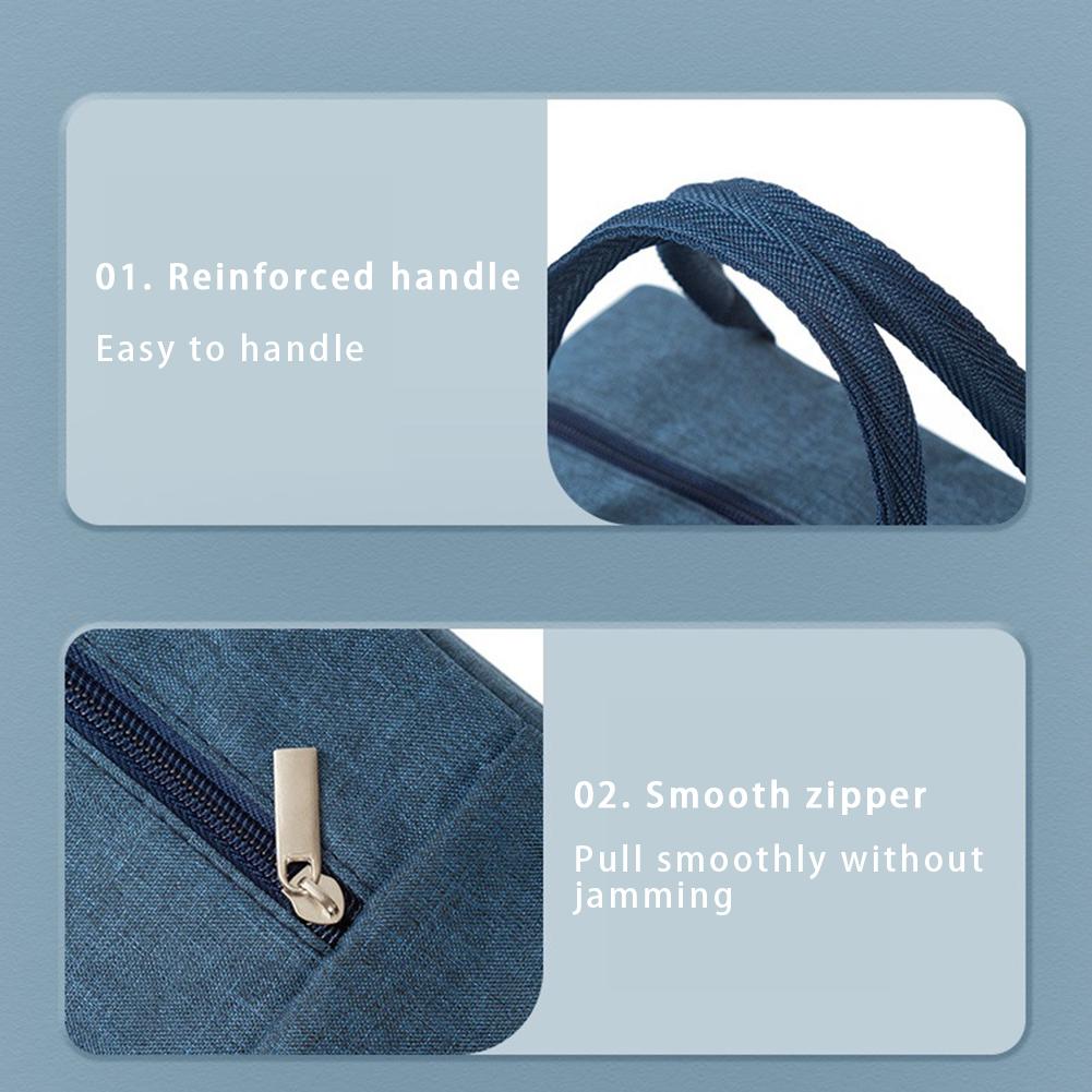 Portable Thickened Insulated Bag Reinforced Handle Reusable Zipper Lunch Containers Bag KTY