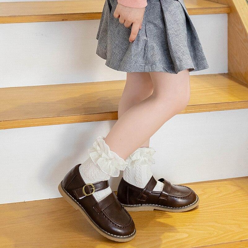 Cotton Lace Ruffle Princess Mesh Socks for Infant Baby Girls Children White Pink Newborn Socks Kids Short Sock Little Girl Socks
