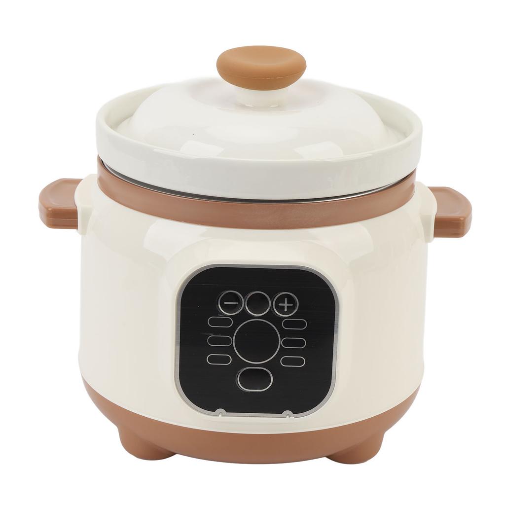 235W Electric Stew Pot 1.8L Capacity Stew Cooker for Soup Porridge Anti Dry Burning 24 Hour Smart Ti