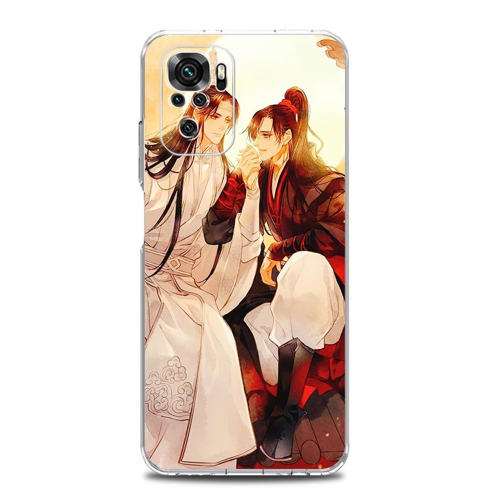 Квадратный прозрачный чехол для телефона Xiaomi Redmi Note 12 11 9S 9 8 10 Pro + 7 8T 9C 9A 8A K40 игровой чехол Mo Dao Zu Shi Wei Wuxian Anime