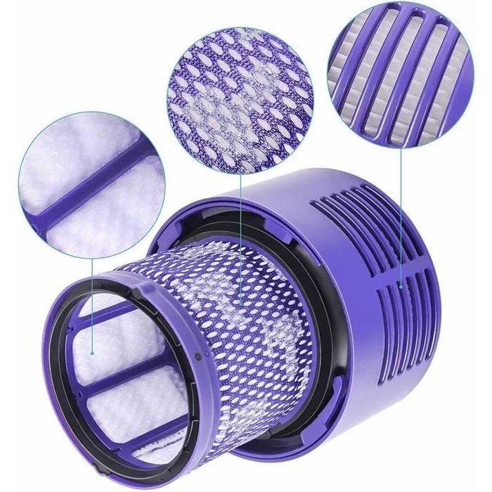 Filtre HEPA - AIMOONSA - Compatible Dyson V10 SV12 - Lot de 2 - Brosse nettoyage offerte - Remplace 969082-01