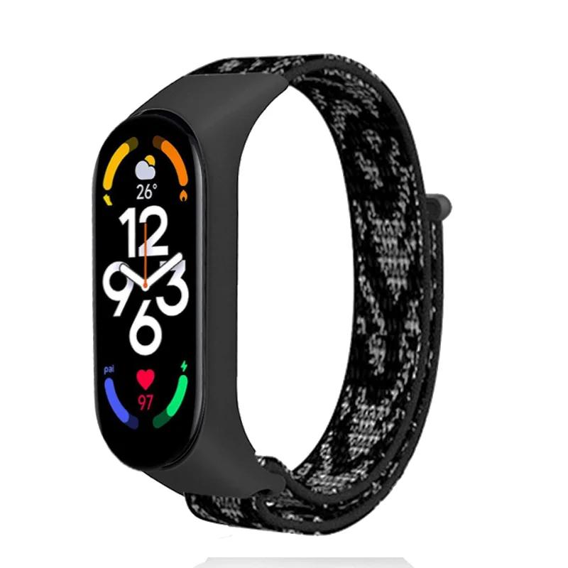 Нейлоновая петля для Xiaomi Mi Band 7-7 nfc smartwatch браслет Sport Miband7 Correa сменный браслет smart band 7 6 5 4 3 ремешок